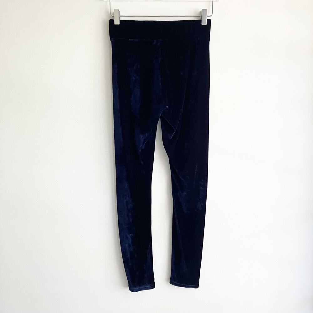 Aqua S Small Velvet Leggings Dark Blue Dressy Holiday Winter